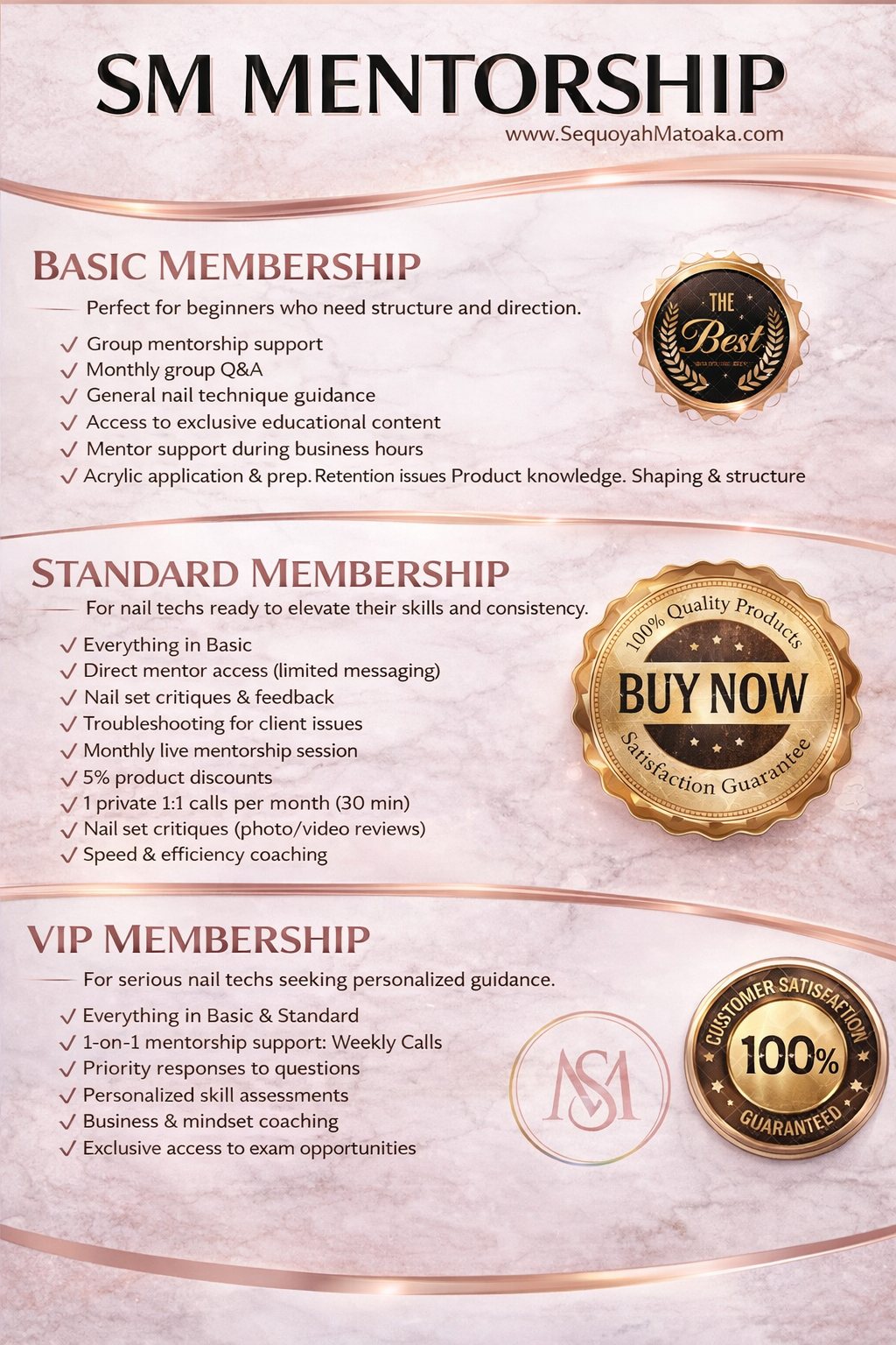 SM MEMBERSHIP/MENTORSHIP